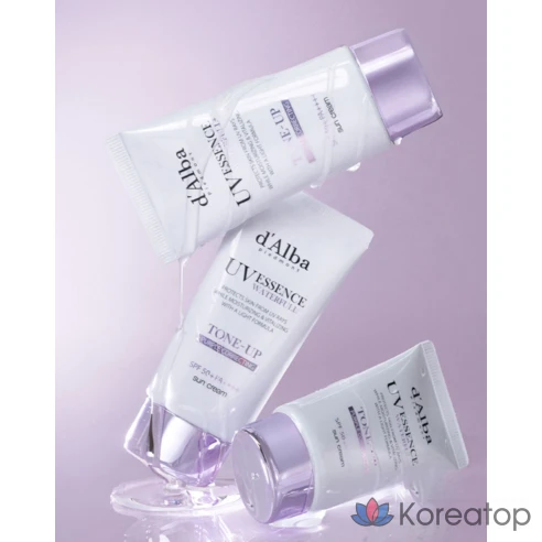 Солнцезащитный крем для осветления тона Dalba Waterpool Purple Tone Up SPF50+ PA, 50 мл