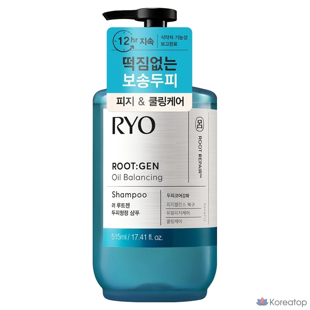 Шампунь для укрепления кожи головы Ryo Rootzen Scalp Core Strengthening Scalp Cleansing Shampoo, 515 мл, 1 флакон.