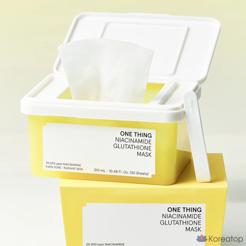 Маска One Thing с ниацинамидом и глутатионом, 2 упаковки, 30 листов., фото 3