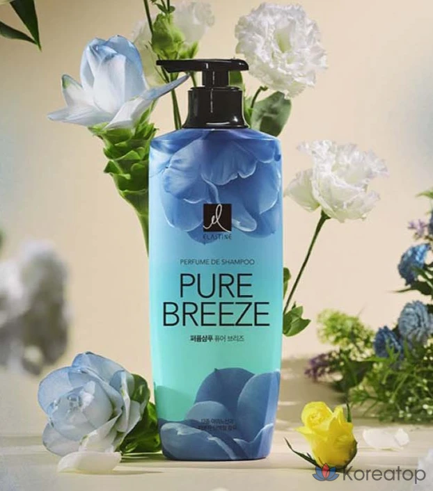 Парфюмированный шампунь Elastine Pure Breeze с ароматом розы и пиона, 600 мл, 1 шт.