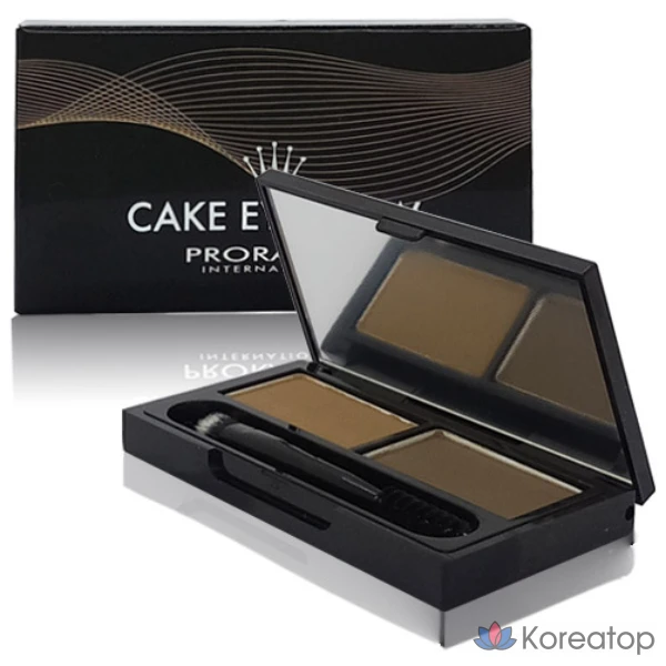 Брови Prorance Cake, средне-коричневый + темно-коричневый, 1 шт.