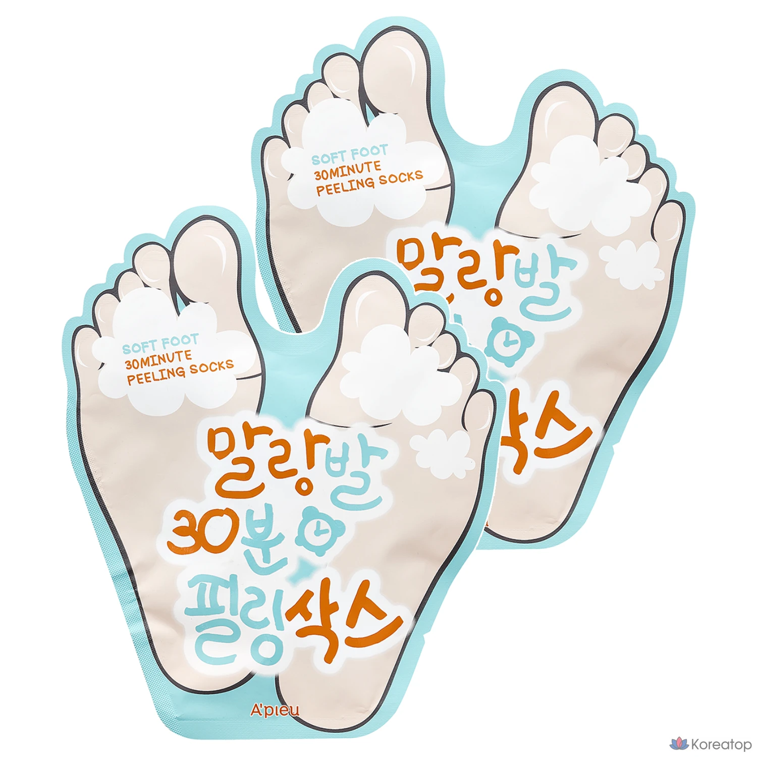 Отшелушивающие носки A'Pieu Malangbal на 30 минут, 1 упаковка, 2 упаковки, 40 мл