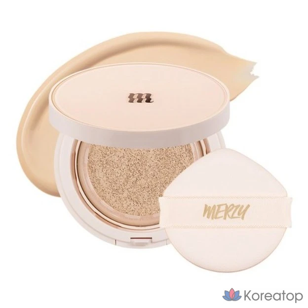 Крем-кушон MERZY the Airy Glow Fit Cushion, 13 г, AG1, цвет слоновой кости, 1 шт.