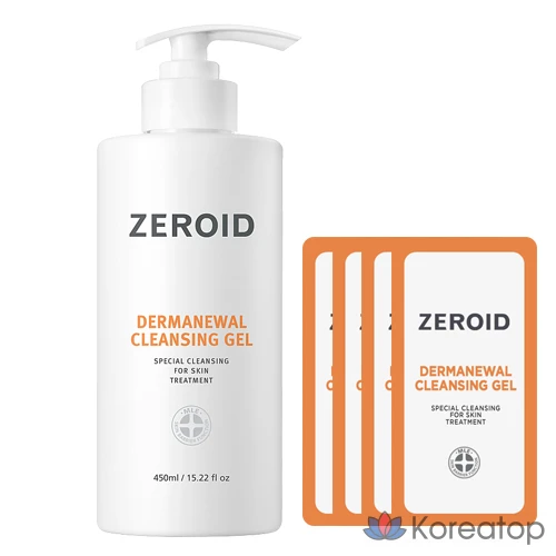 Очищающий гель для лица ZEROID Dermanual, 450 г, 450 мл, 1 шт.