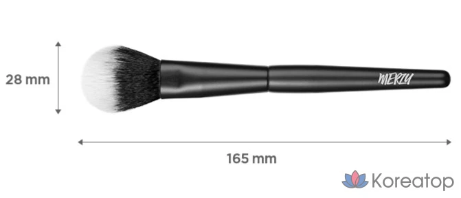 Кисть для румян MERZY Point, 1 шт., разные цвета.