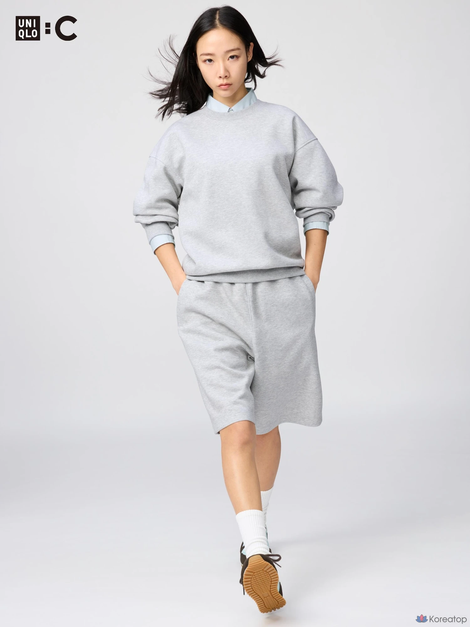 Шорты Uniqlo Sweat Wide Short Pants