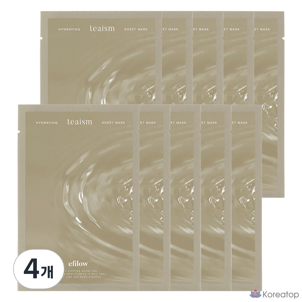 Epilow Быстросохнущая листовая маска для чайной церемонии в упаковке, 10 штук, 4 штуки