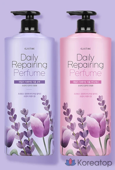 Восстанавливающий парфюмированный шампунь Elastine Daily Repairing с ароматом французской лаванды, 1,1 л, 1 шт.