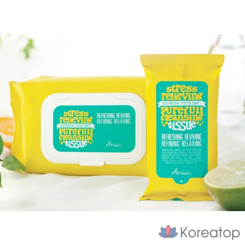 Очищающие салфетки Ariul Stress Relieving Purefull Cleansing Tissue, 80 листов