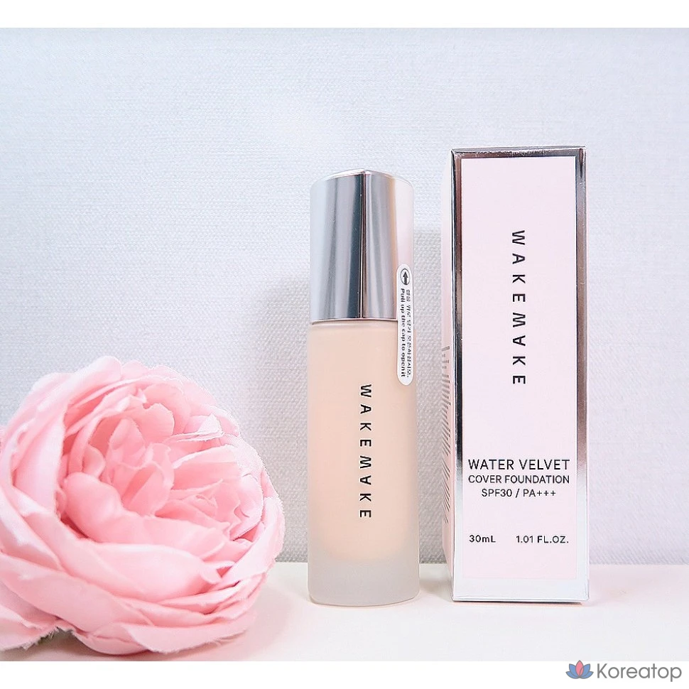Тональный крем WAKEMAKE Water Velvet Cover Foundation Anti-Darkening Fixing, 19 фарфоровых оттенков, 1 шт.