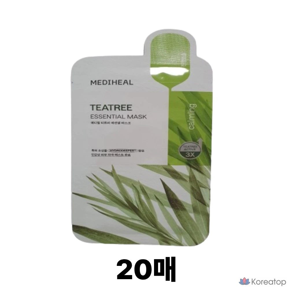 Маска для лица Mediheal с маслом чайного дерева, 24 мл, 11 флаконов, 1 упаковка, 20 штук.