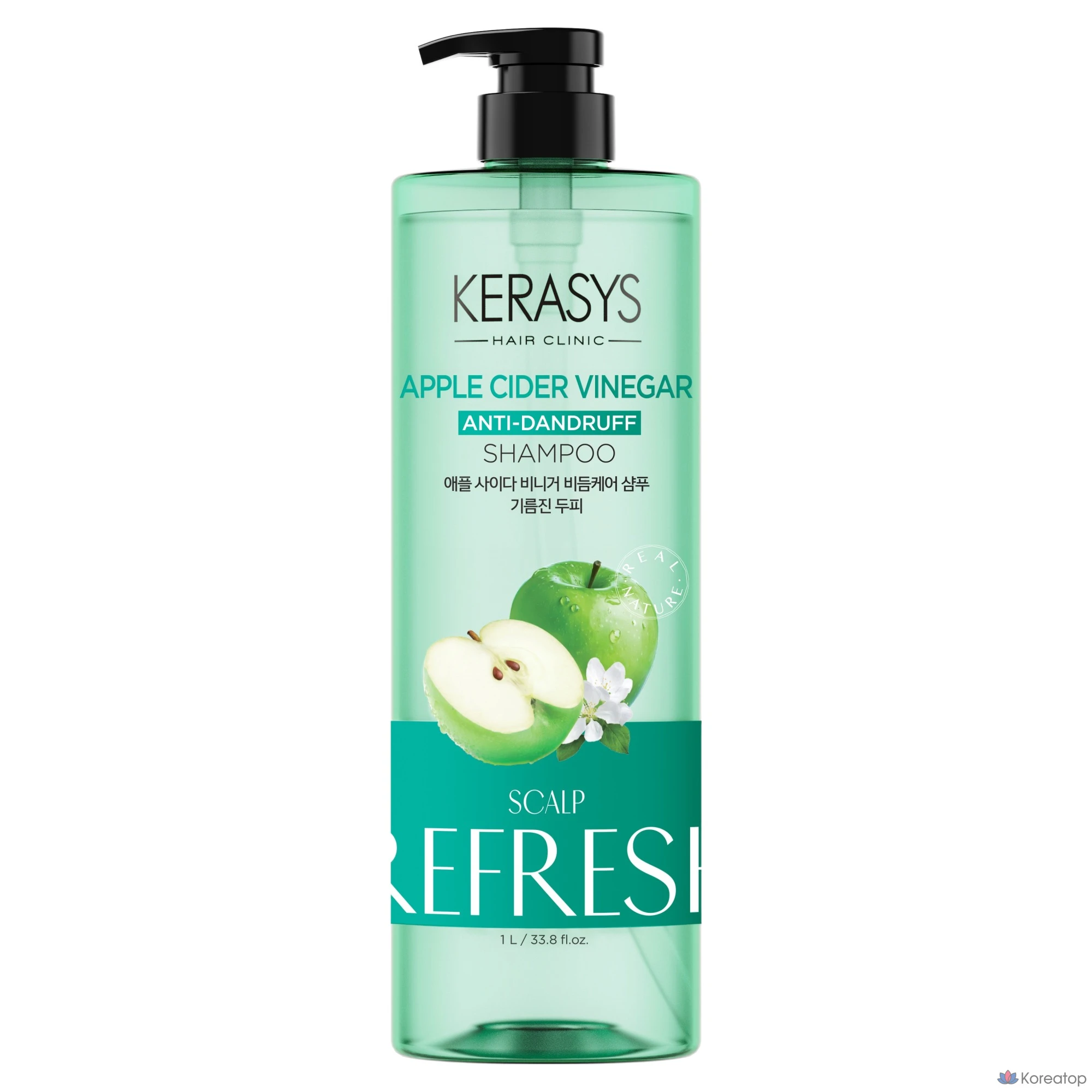 Охлаждающий шампунь против перхоти KeraSys с яблочным уксусом, 1 л, 1 шт.