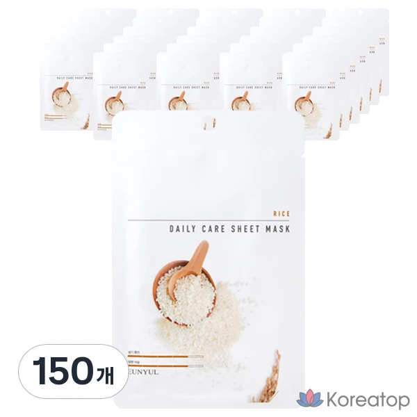 Тканевая маска для лица Eunyul Silver Rice Daily Care, 1 упаковка, 150 листов