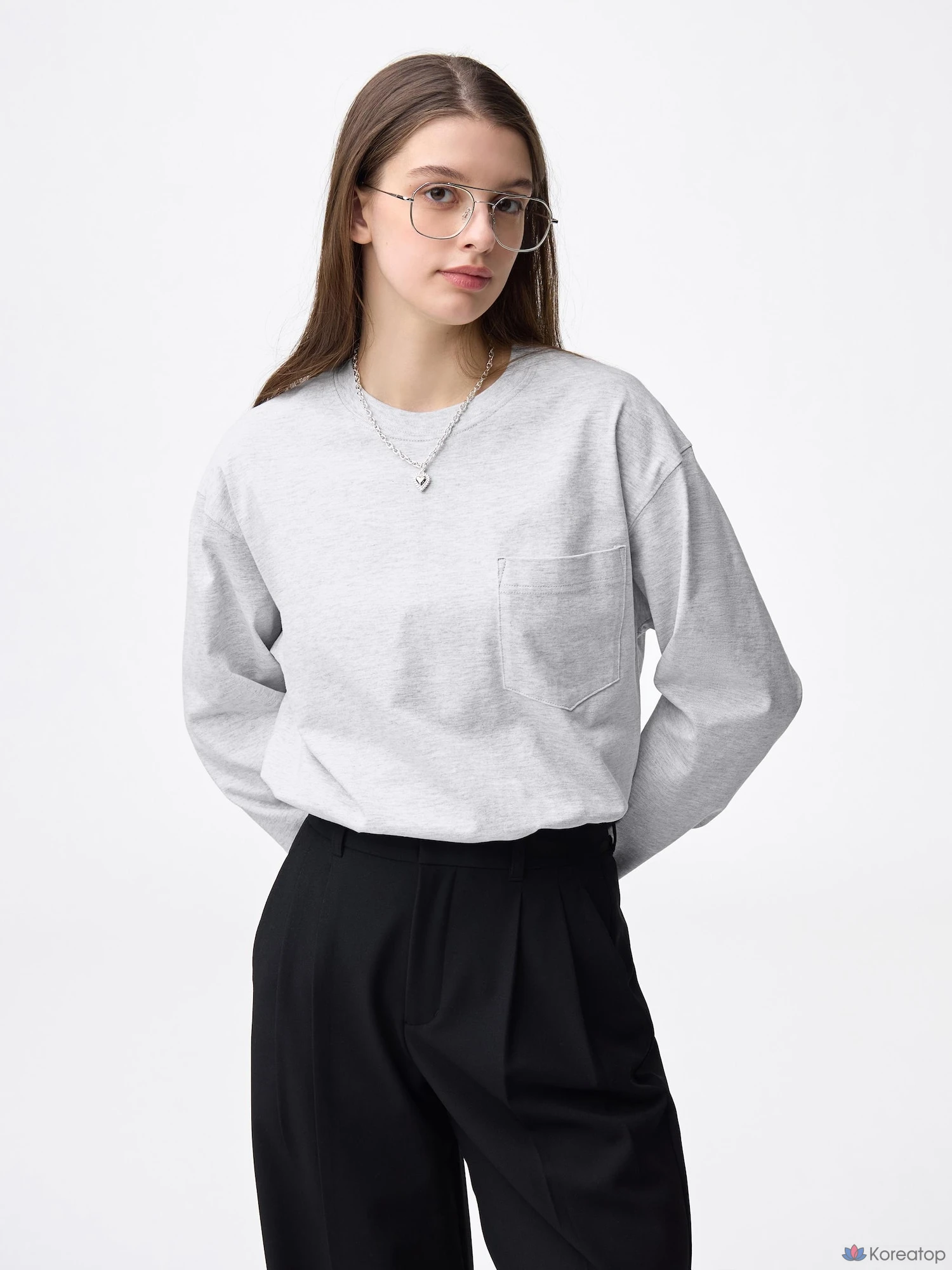 Футболка Uniqlo Heavyweight Crew Neck T-Shirt Long Sleeve