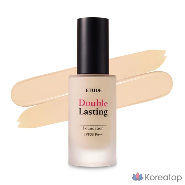 Жидкая тональная основа Etude House Double Lasting Liquid Foundation, 30 г, 1 шт., оттенок «Нейтральная ваниль».
