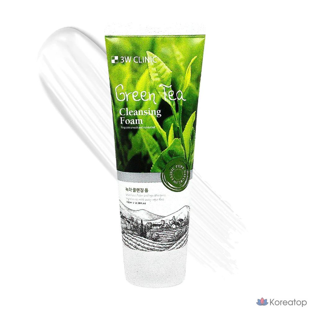 Очищающая пенка для лица 3W Clinic Pure Natural, 1 шт., 100 мл