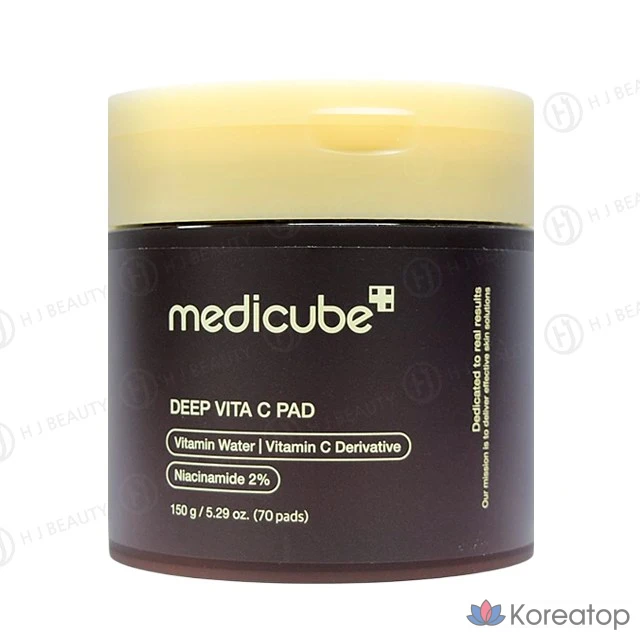 Подушечки для удаления пятен Medicube Deep Vita C Pad / 7-Day Miracle Ampoule Spot Removal Pad, 70 листов, 1 упаковка