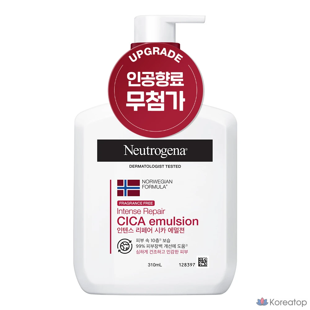 Лосьон для тела Neutrogena Intense Repair Cica Emulsion, 310 мл, 1 шт., фото 3