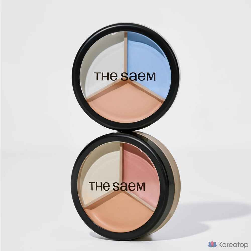 Консилер The Saem Cover Perfection Triple Pot Concealer, оттенок 07 Pink Beige, 1 шт., фото 3