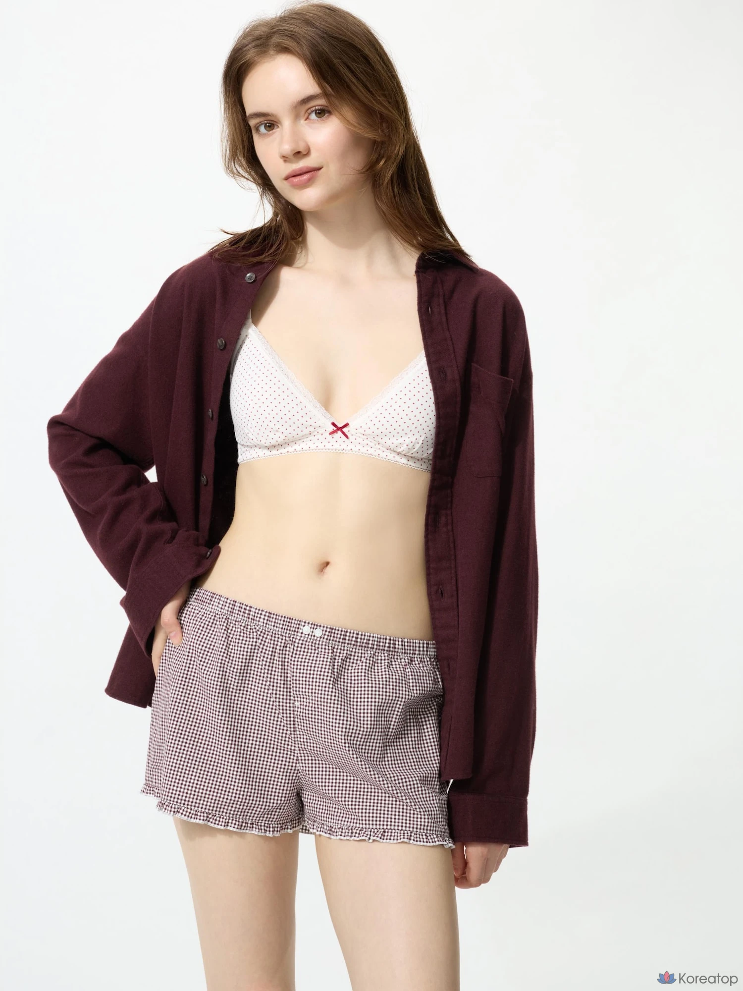 Шорты Uniqlo Cotton Boxer Easy Short Pants, в клетку