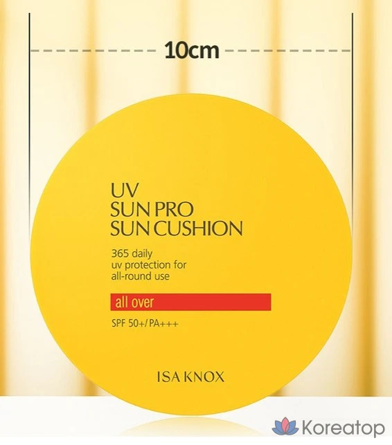 Солнцезащитный крем Isa Knox UV Sun Pro 365 All Over Big Sun Cushion SPF50+ PA+++, 23 г, 1 шт.