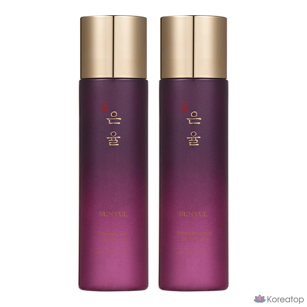 Базовый набор тоника-лосьона Eunyul Premium Oriental Medicine, тоник для кожи 150 мл, лосьон 150 мл, 1 комплект.