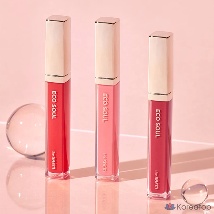 Блеск для губ The Saem Eco Soul Shine, PK01, сахарно-розовый, 4,3 г, 1 шт., фото 2