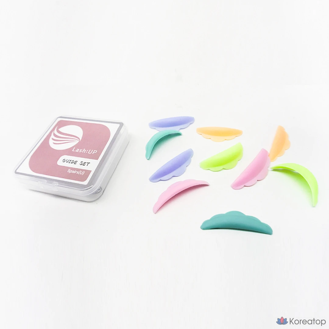 Набор для завивки ресниц Lash:Up Eyelash Perm U-Curl, 5 цветов, форма короны + Y-образная щеточка, 1 шт., смешанные цвета, 4 комплекта., фото 2