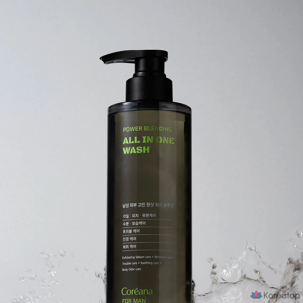 Универсальное средство для умывания Coreana For Men Power Blending, 1 шт., 500 мл, фото 6