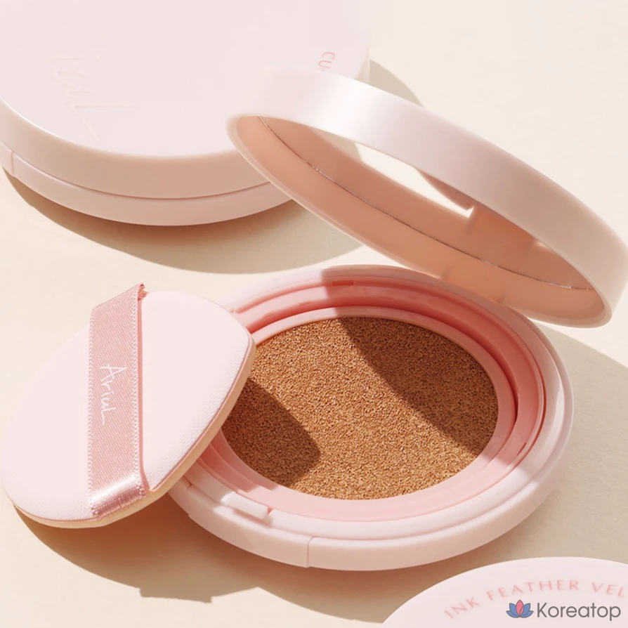 Тональный крем-кушон Ariel Ink Feeder Velvet Fit SPF 50+ PA++++ 12 г, № 3, кремово-бежевый, 1 шт.