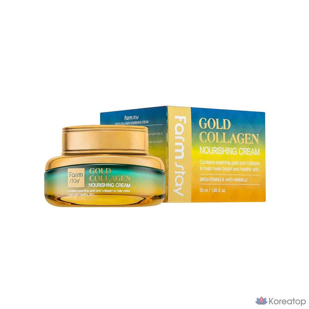 Питательный коллагеновый крем FarmStay Gold, 55 мл, 1 шт.
