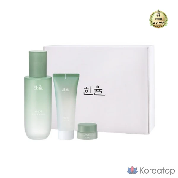 Набор HANYUL Young Artemisia Moisture Soothing Fluid 125ml + Gel 100ml + Cream 10ml, 1 шт., 235 мл