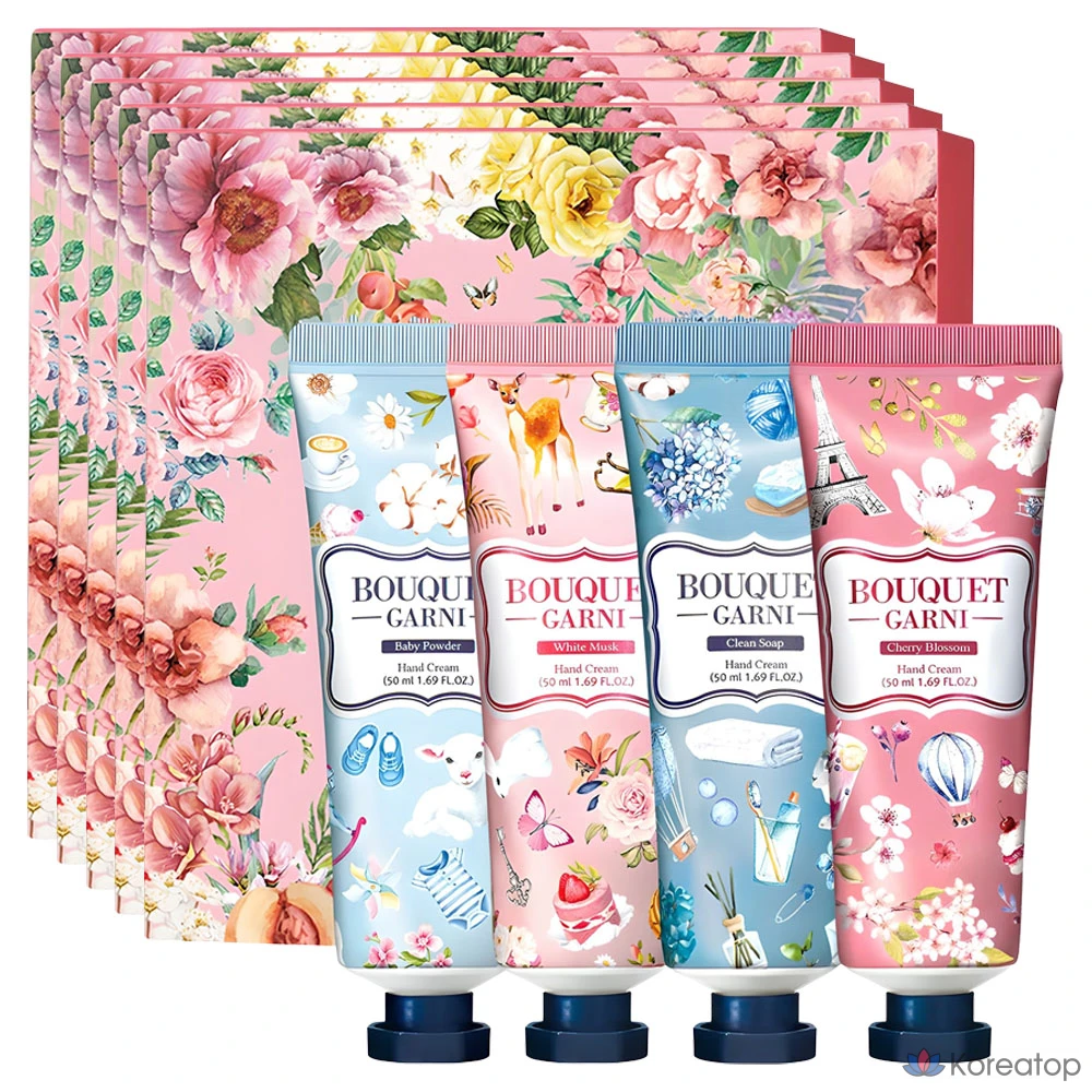 Набор для ухода Bouquet garni Hand Cream 4-piece Set, 5 шт.