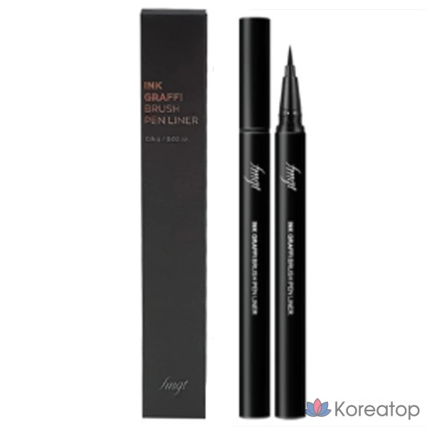 Ручка-лайнер The Face Shop FMGT ink graphy brush pen 0.6g, № 01, черные чернила, 1 шт.