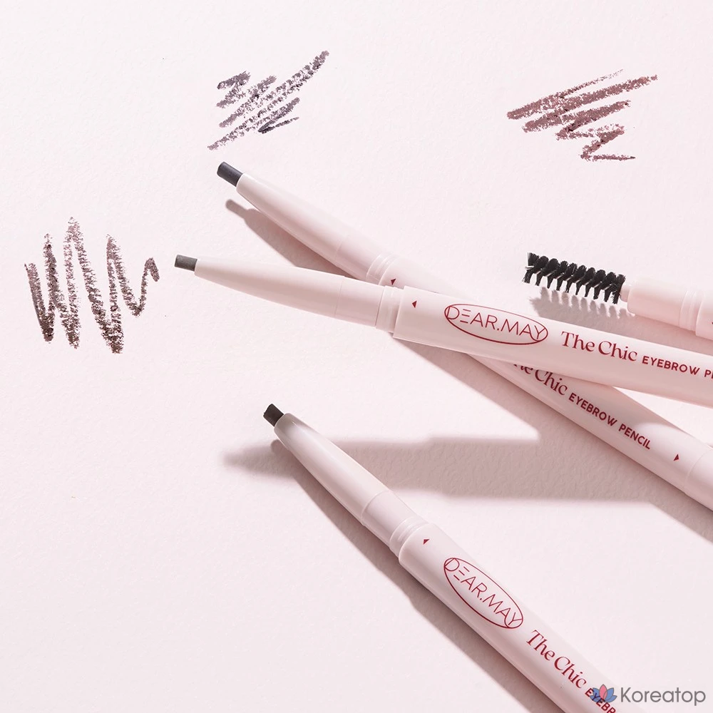 Карандаш для бровей DEARMAY The Chic, 0,18 г, 1 шт., цвет 04, насыщенный коричневый., фото 3