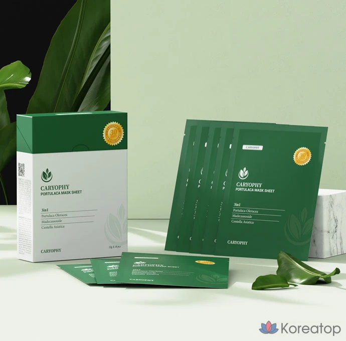 Тканевые маски для лица CARYOPHY Fortuna, 10 штук, 1 упаковка