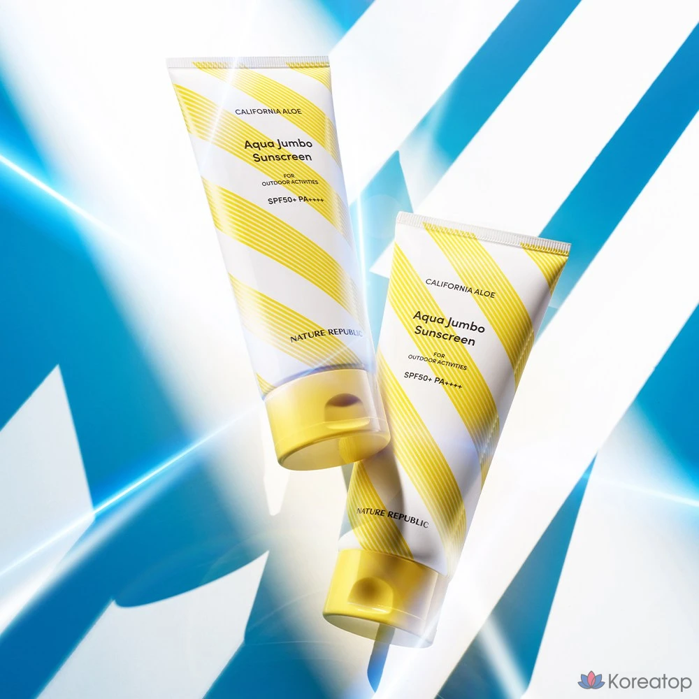 Солнцезащитный лосьон Nature Republic California Aloe Aqua Jumbo Sun Lotion SPF50+ PA++++, 250 мл, 1 шт.