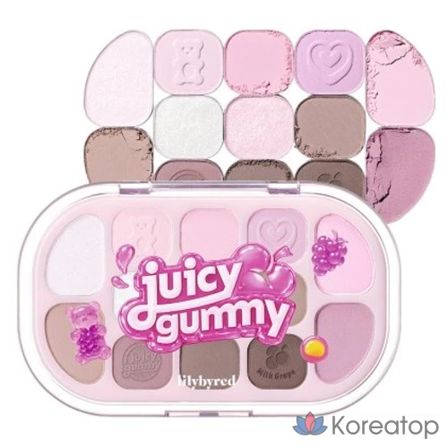 Палетка теней Lilybyred Dewy Fit Palette, оттенок 07 Milk Grape Ball, 1 шт.