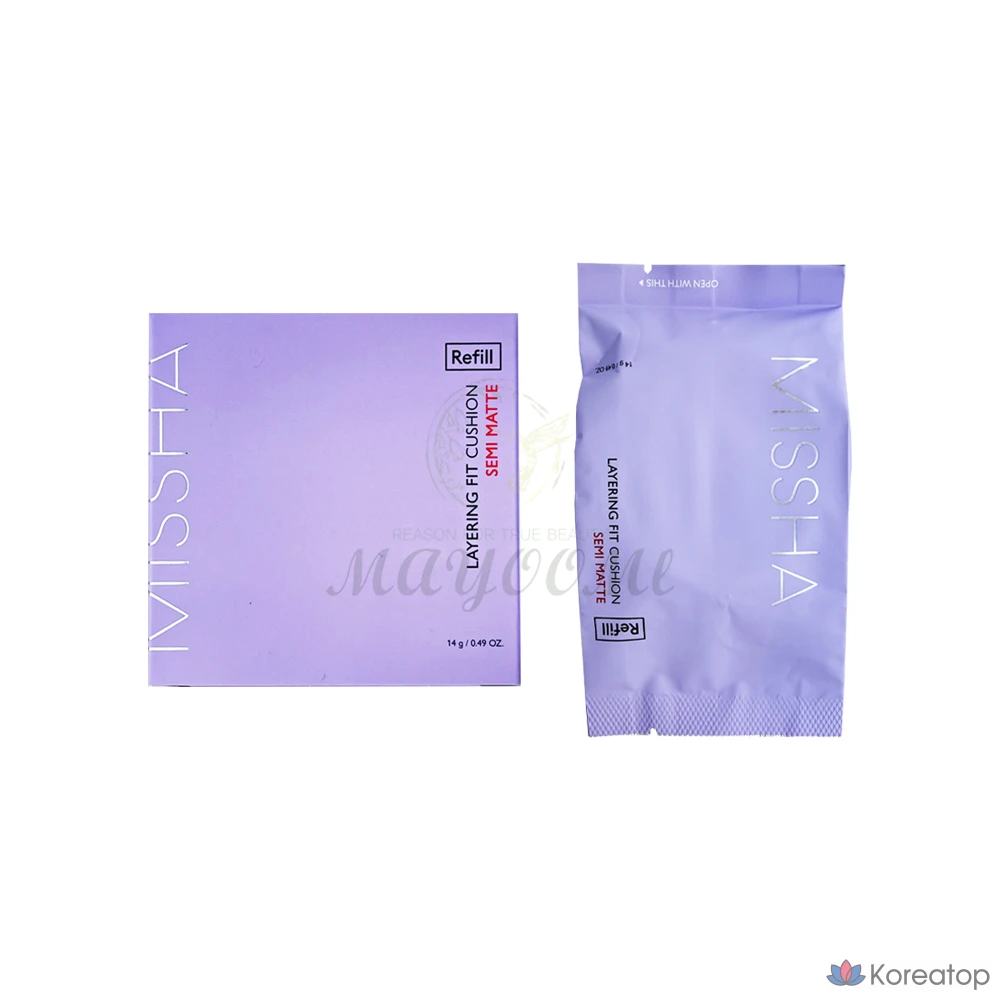 Тональная основа Missha Layering Fit Cushion, сменный блок, ваниль, 1 шт.