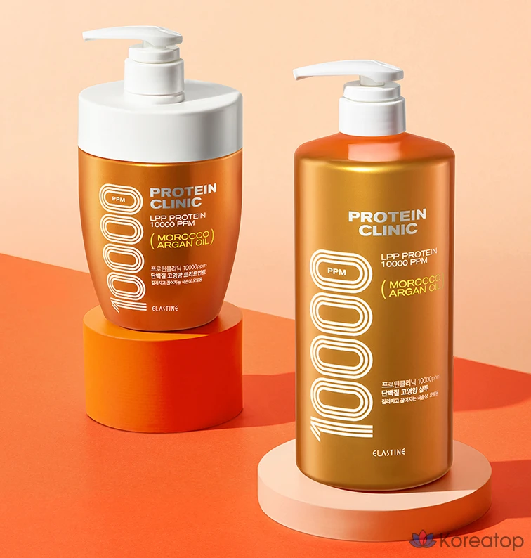 Шампунь Elastine Protein Clinic 10000 с марокканским аргановым маслом, 1 л + набор для ухода 700 мл, 1 шт.