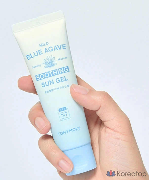 Успокаивающий солнцезащитный гель Tony Moly Mild Blue Agave SPF50+ PA++++, 50 мл, 1 шт.