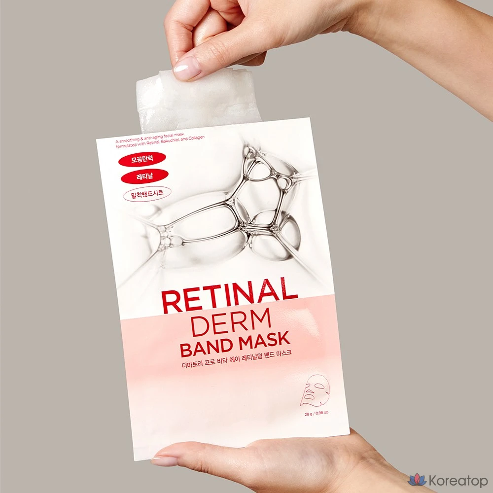 Тканевая маска для лица Dermatory Pore Elastic Retinal Derm Band Mask, 10 шт., фото 3