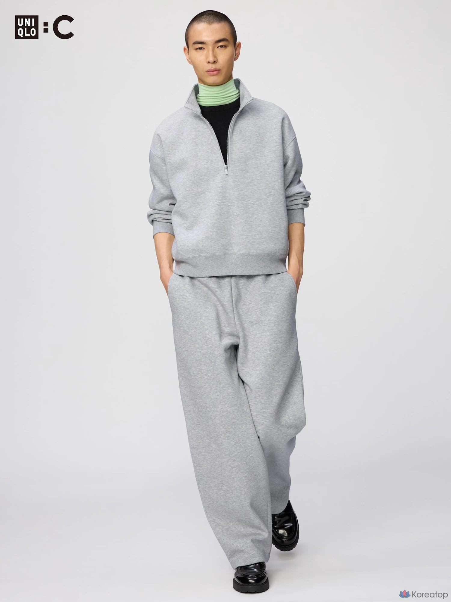 Свитшот на молнии Uniqlo Sweat Half Zip Pullover