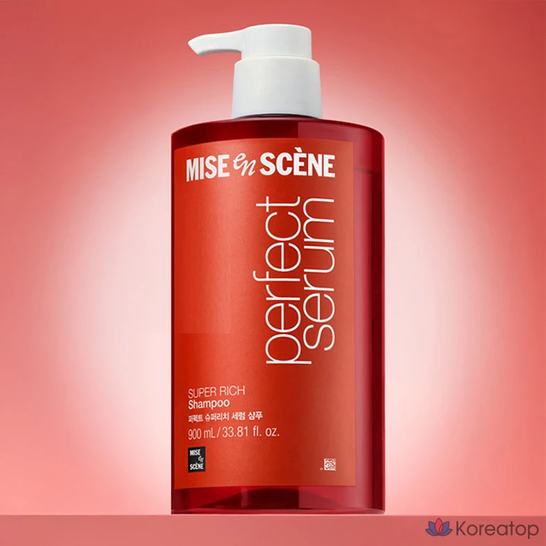 Mise en Scene Perfect Super Rich Serum Extreme Damage Care Shampoo Floral Musk, 900 мл, 1 шт., фото 2