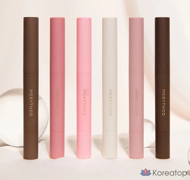 Набор из двух двухцветных теней Merythod Two-Tone Shadow, 0,9 г, оттенки Starlit Coral и Rustic Brown, 1 шт.