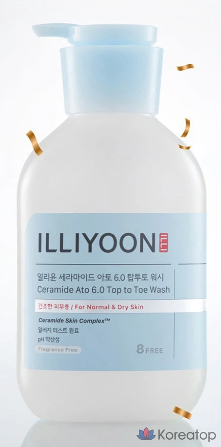 Гель для душа Illiyoon Ceramide Ato 6.0 Top-to-Toe, 1 л, 1 шт.