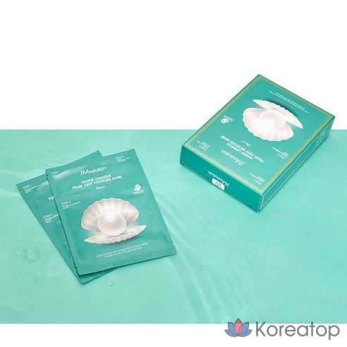 Трёхшаговая увлажняющая маска с экстрактом жемчуга JMsolution Marine Luminous Pearl Deep Moisture Mask