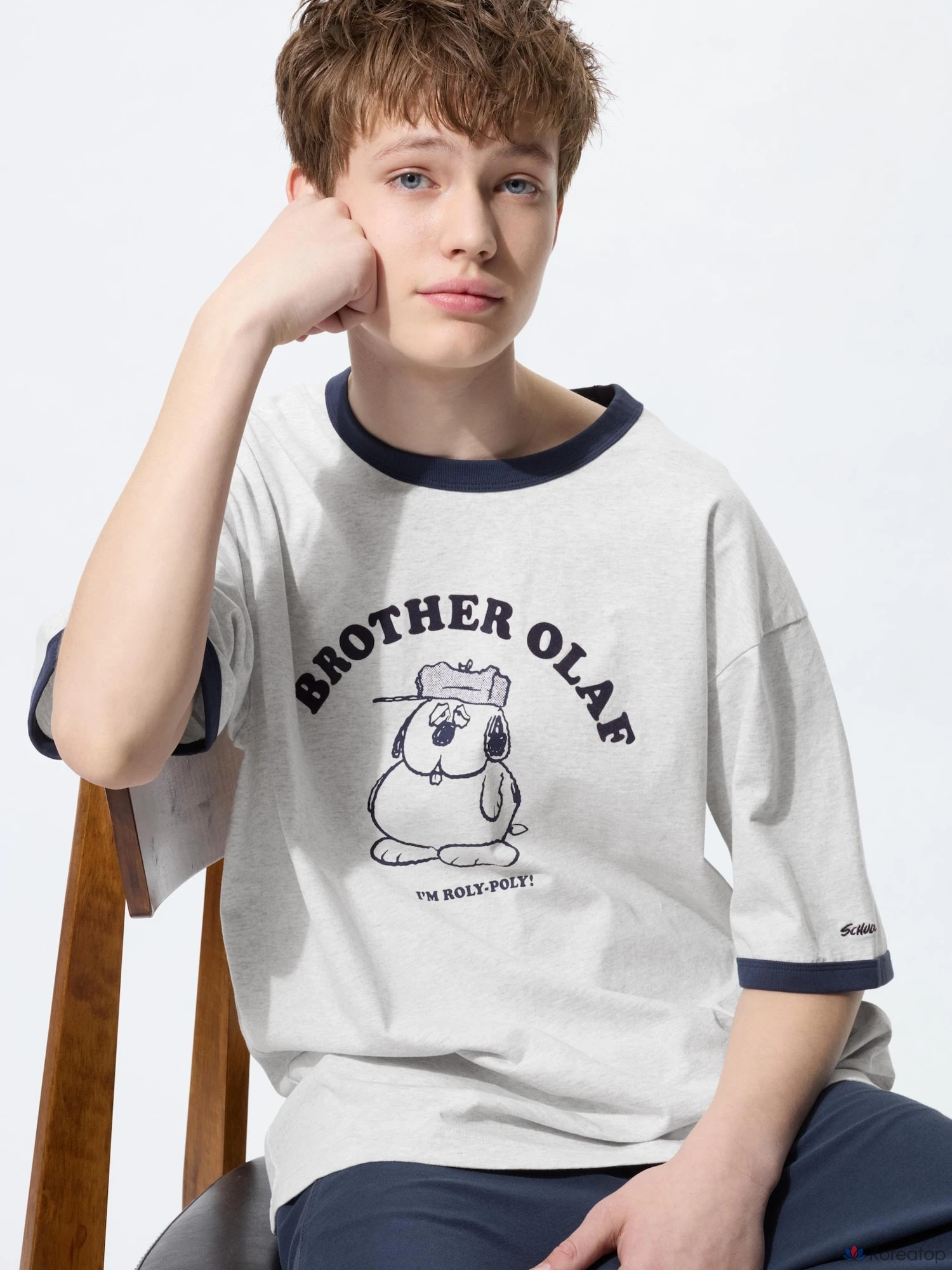 Футболка Uniqlo PEANUTS UT Graphic T Ringer, черный