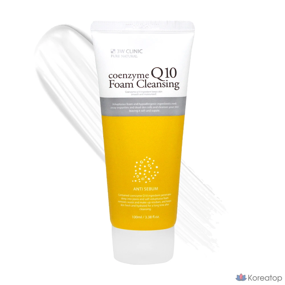 Очищающая пенка для лица 3W Clinic Pure Natural, 1 шт., 100 мл