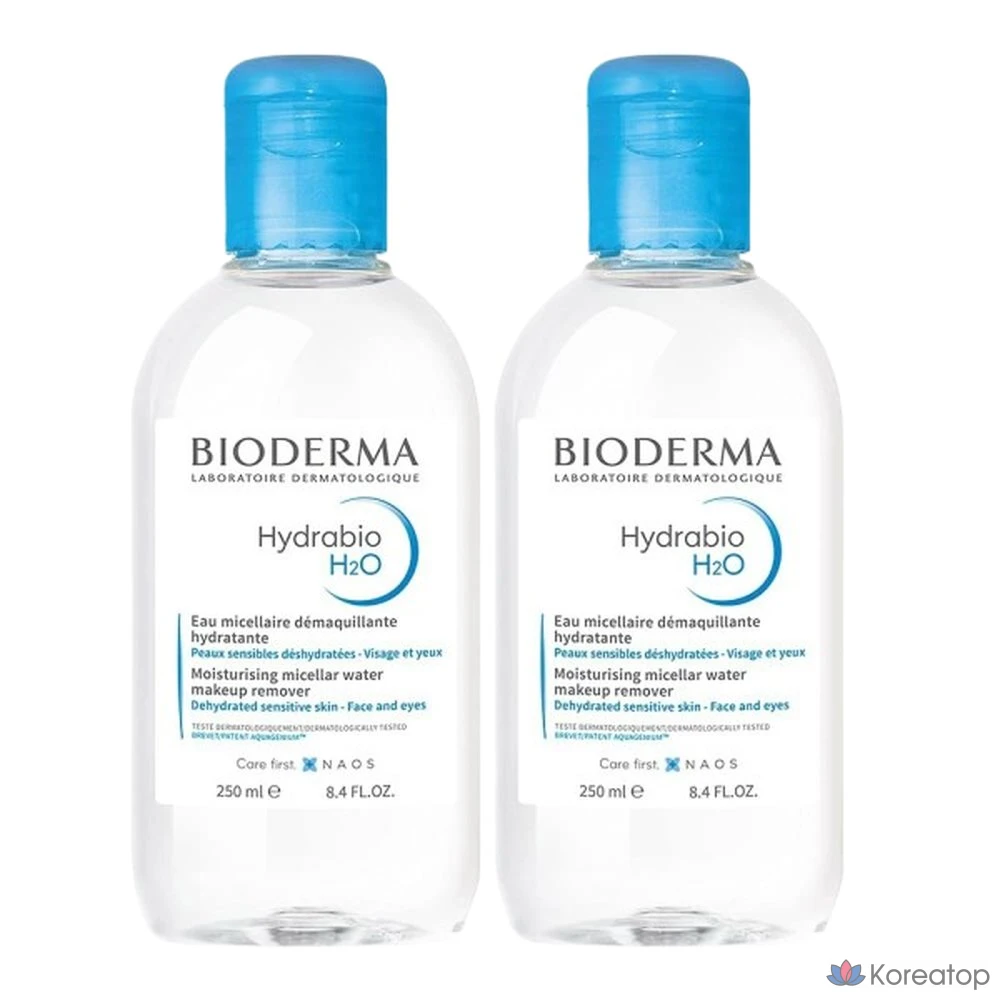 Очищающая вода Bioderma H2O 8,5 унций (250 мл) x 2, 100 мл, 1 шт.